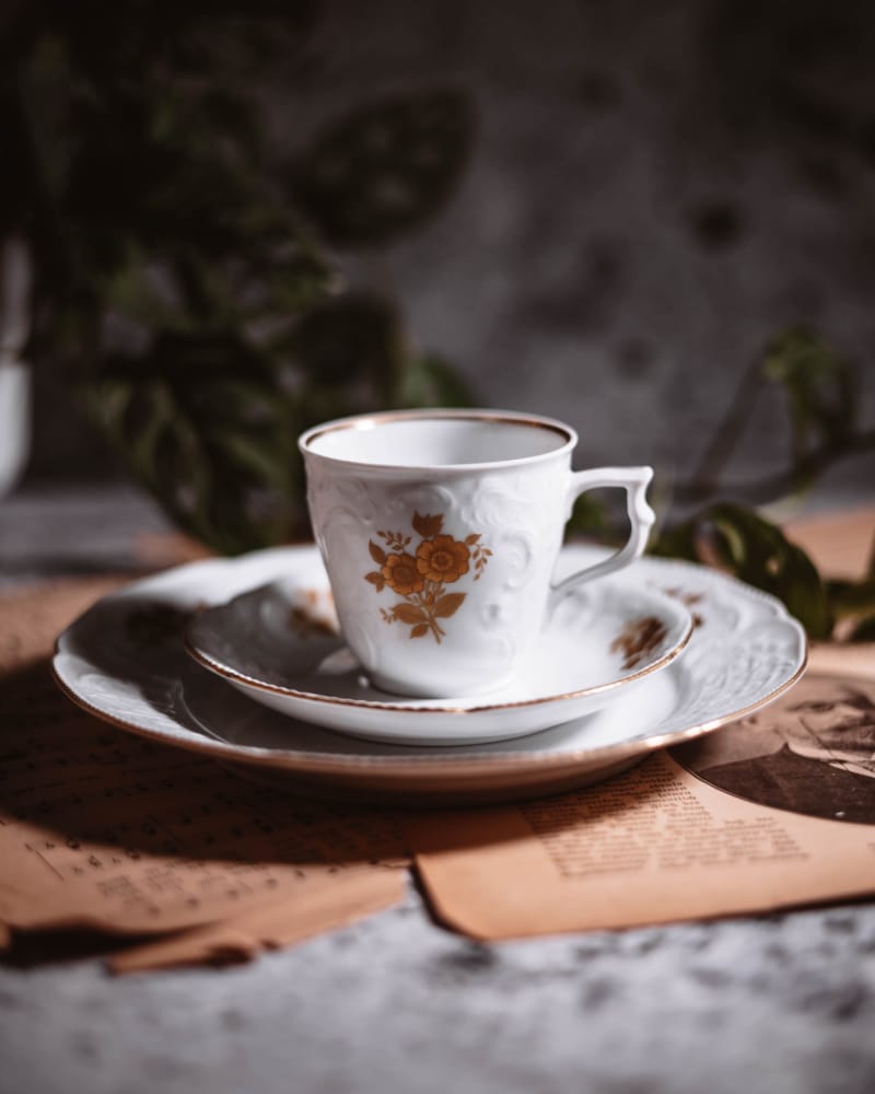 Filiżanki do kawy Rosenthal Sanssouci Gold Rose lata 70te