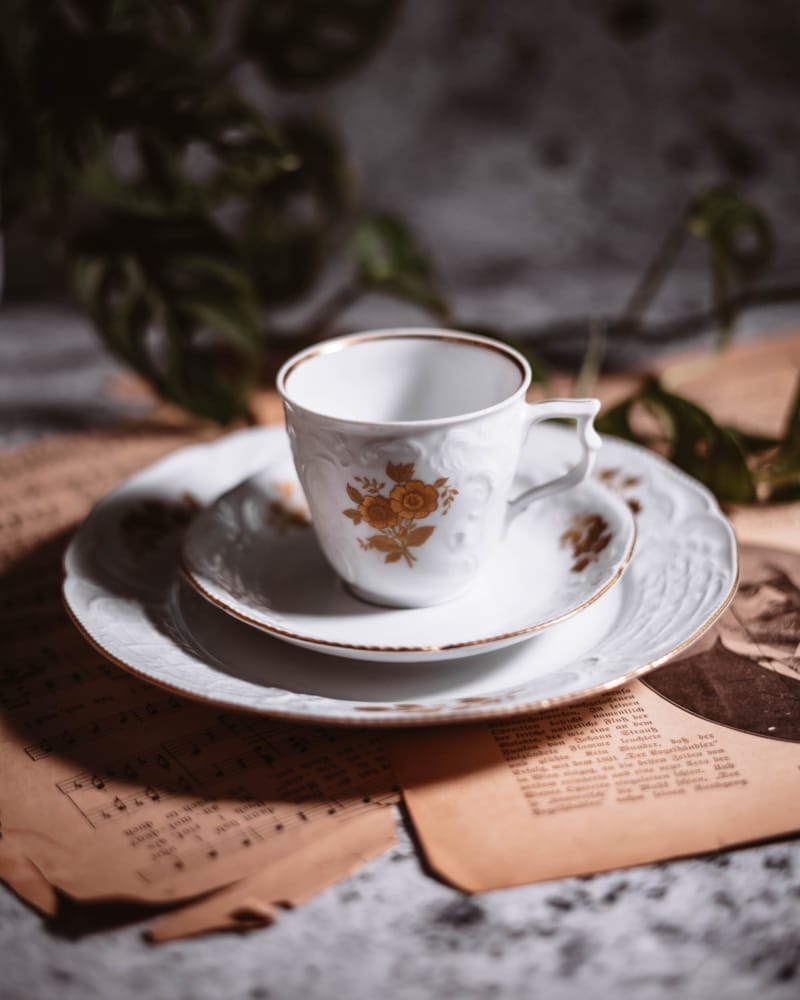 Filiżanki do kawy Rosenthal Sanssouci Gold Rose lata 70te