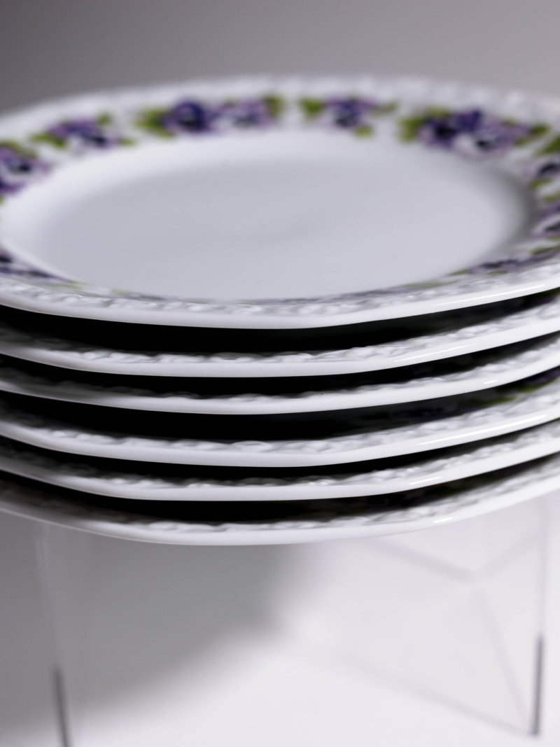 Komplet 6 talerzy deserowych Rosenthal Maria Bratki lata 70te