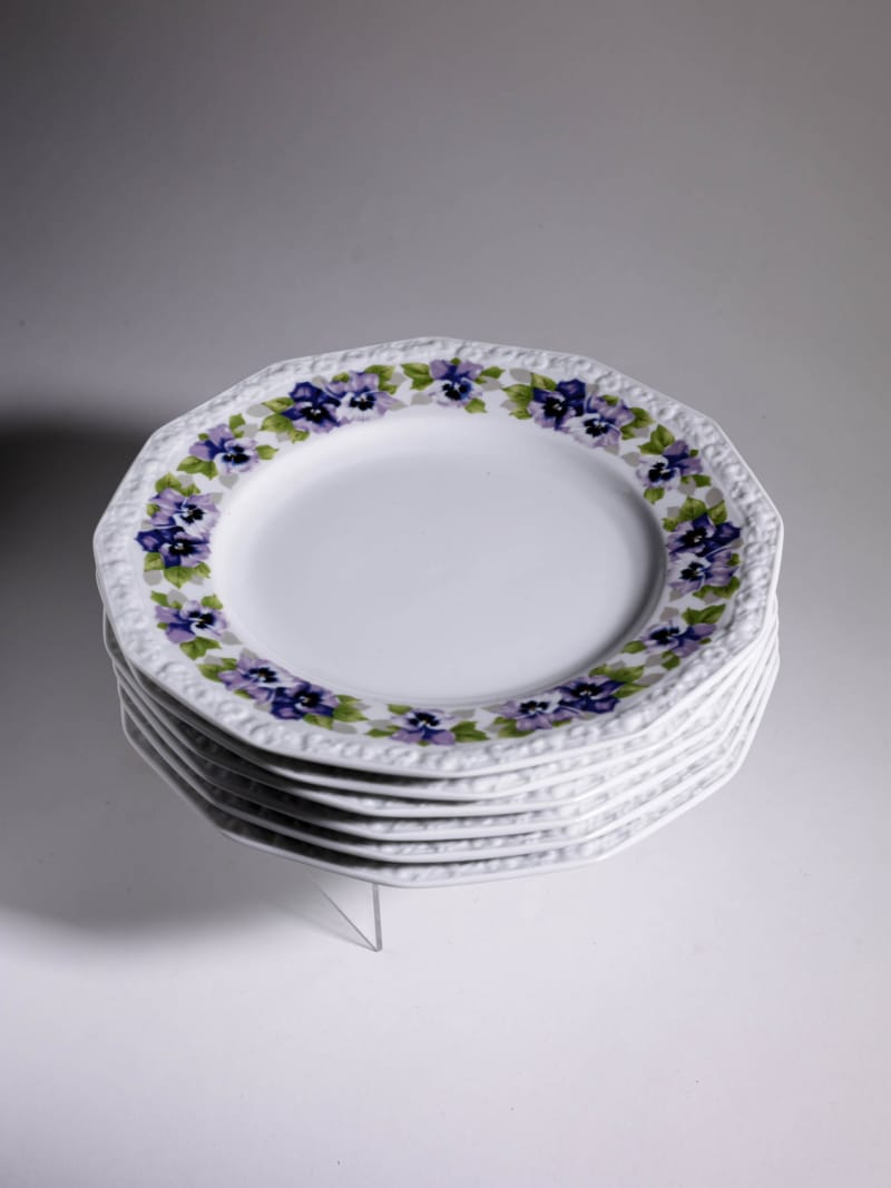 Komplet talerzy obiadowych Rosenthal Maria Bratki lata 70te