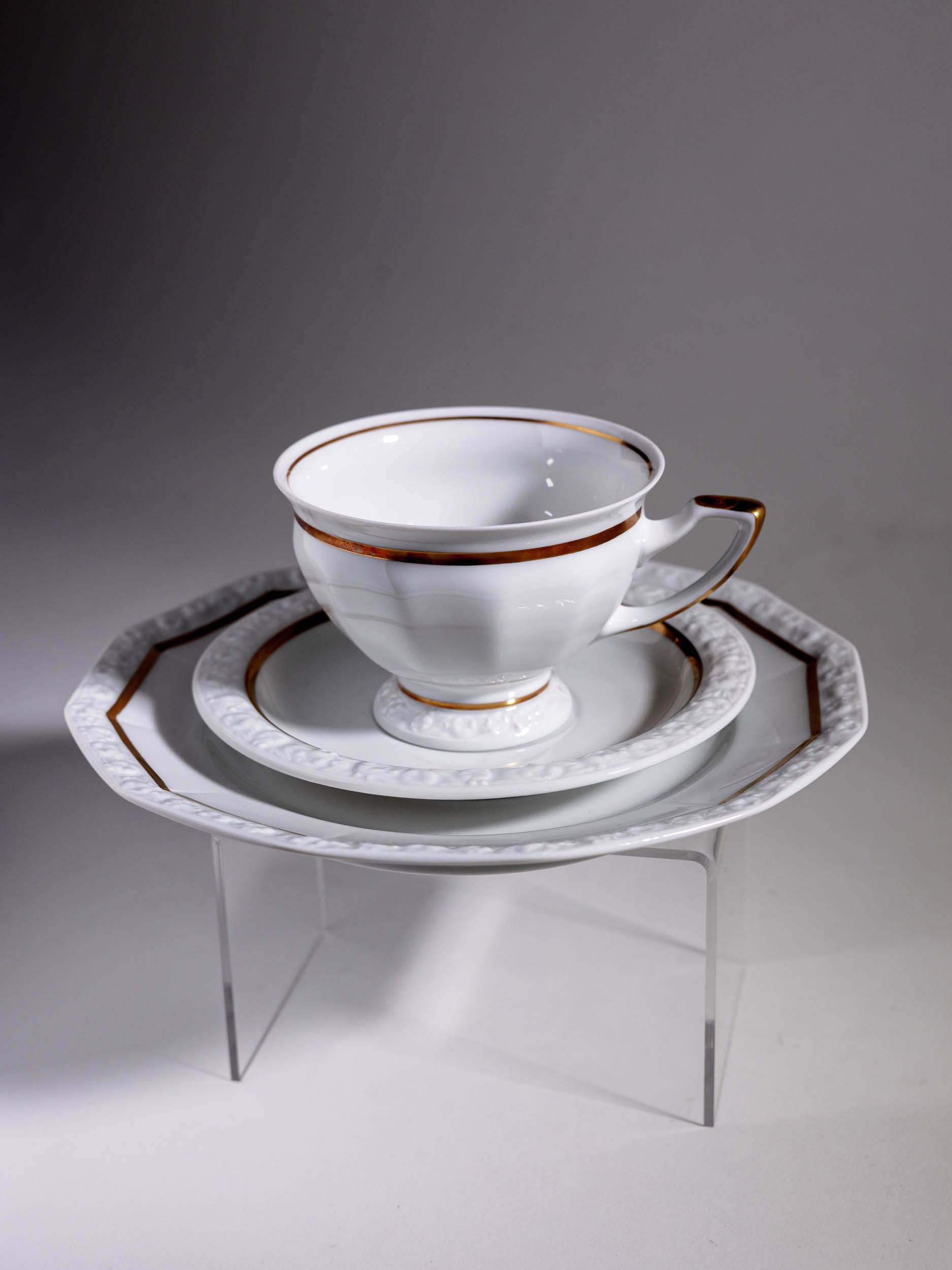 Trio kawowe Rosenthal Maria Gold lata 70te