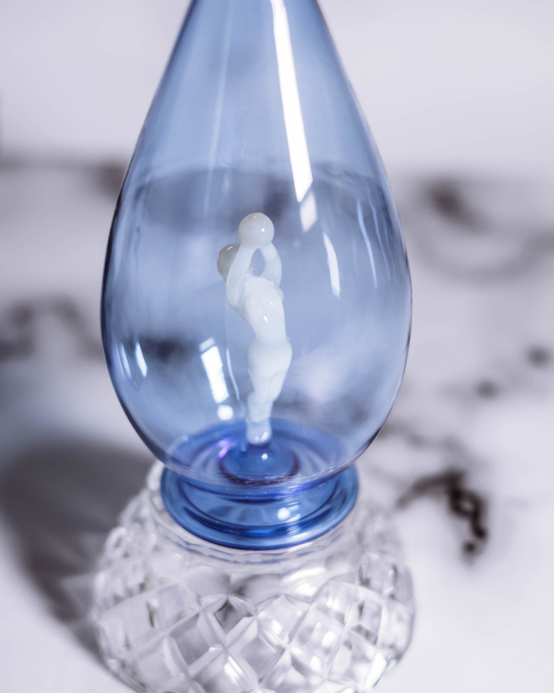 Zestaw do likieru z huty Lauscha Bimini lata 20te