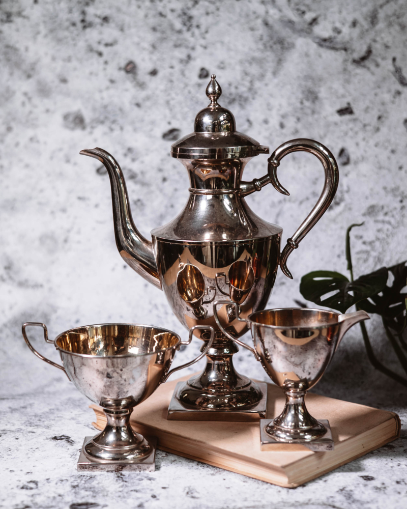 Platerowany środek stołu w stylu Art Deco lata 30te