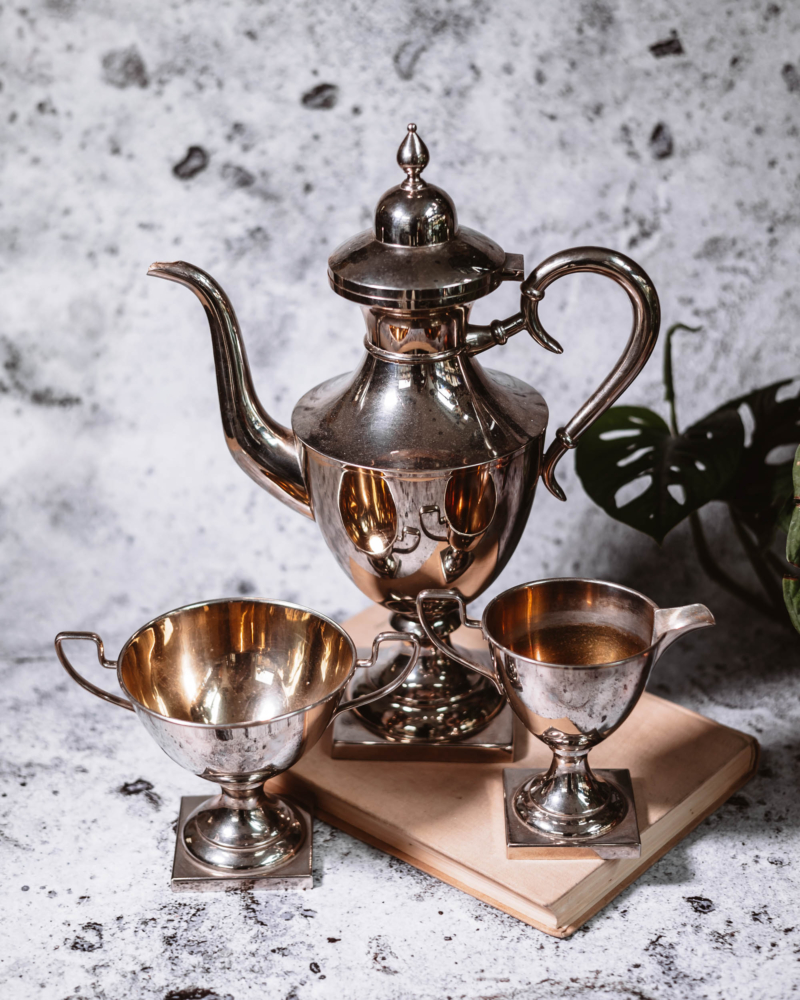 Platerowany środek stołu w stylu Art Deco lata 30te