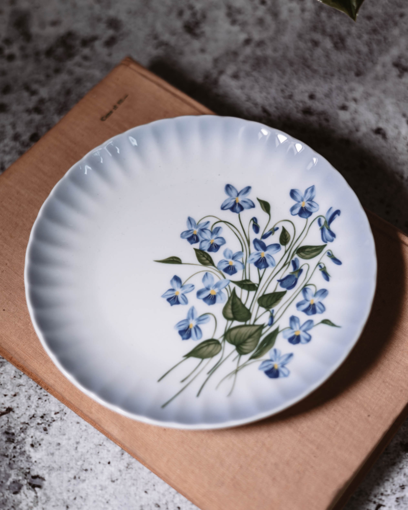 Trio śniadaniowe Svaneholm Flores Caerulei lata 70te