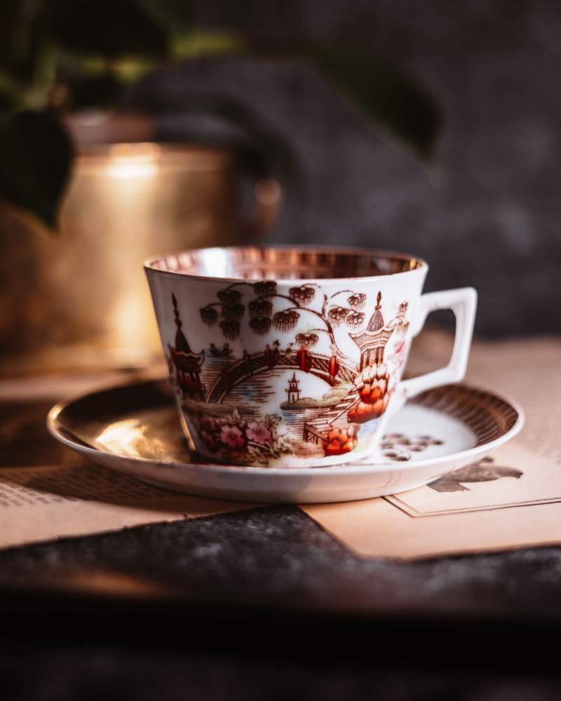 Secesyjne duo kawowe Willow XIX wiek