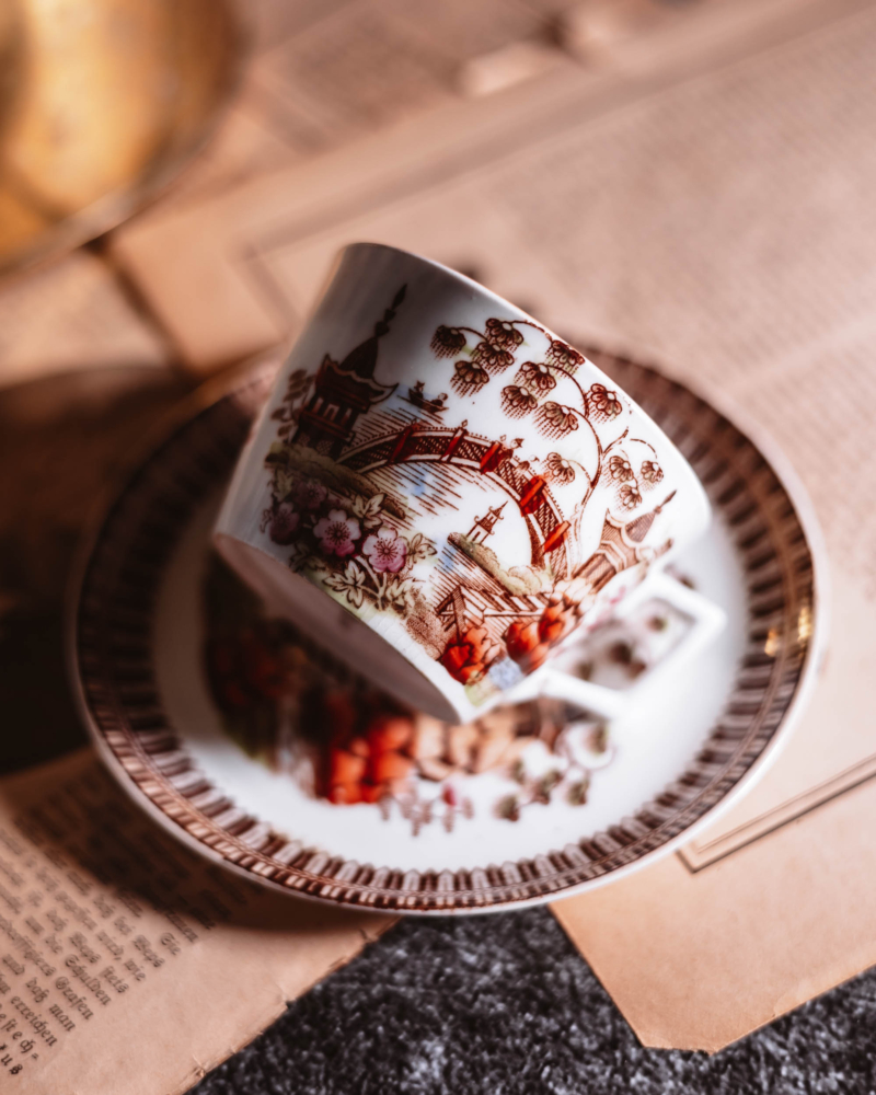 Secesyjne duo kawowe Willow XIX wiek