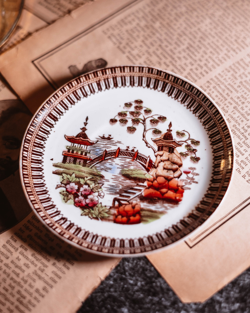 Secesyjne duo kawowe Willow XIX wiek