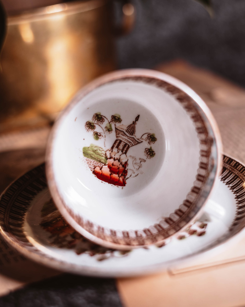 Secesyjne duo kawowe Willow XIX wiek