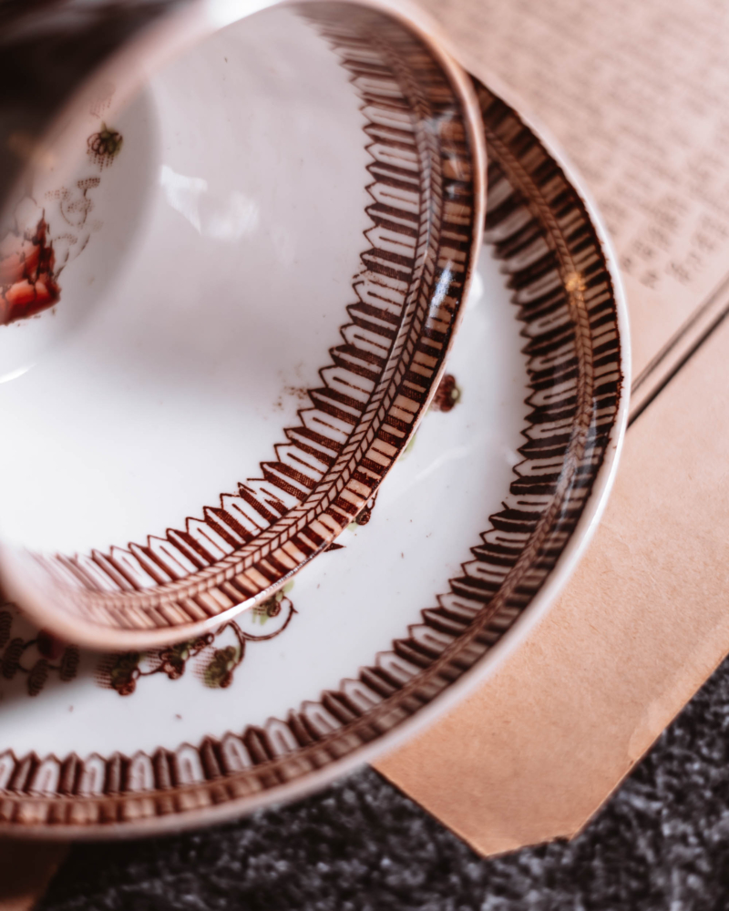 Secesyjne duo kawowe Willow XIX wiek