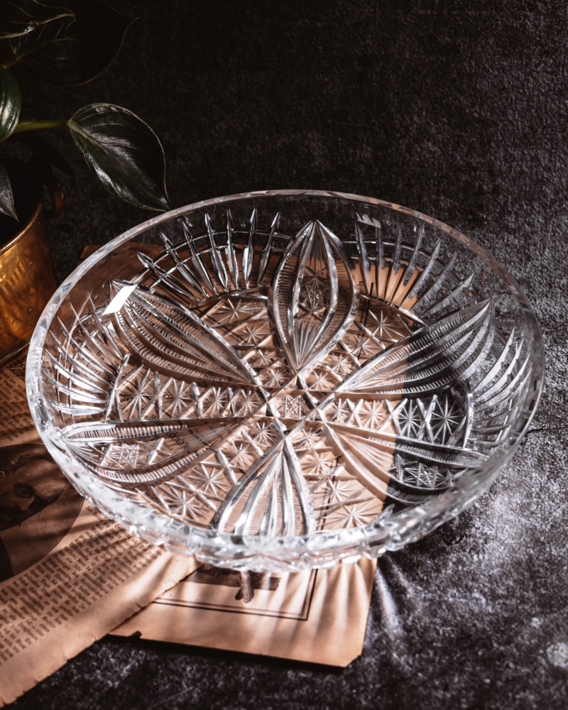 Kryształowa patera Bohemia lata 70te