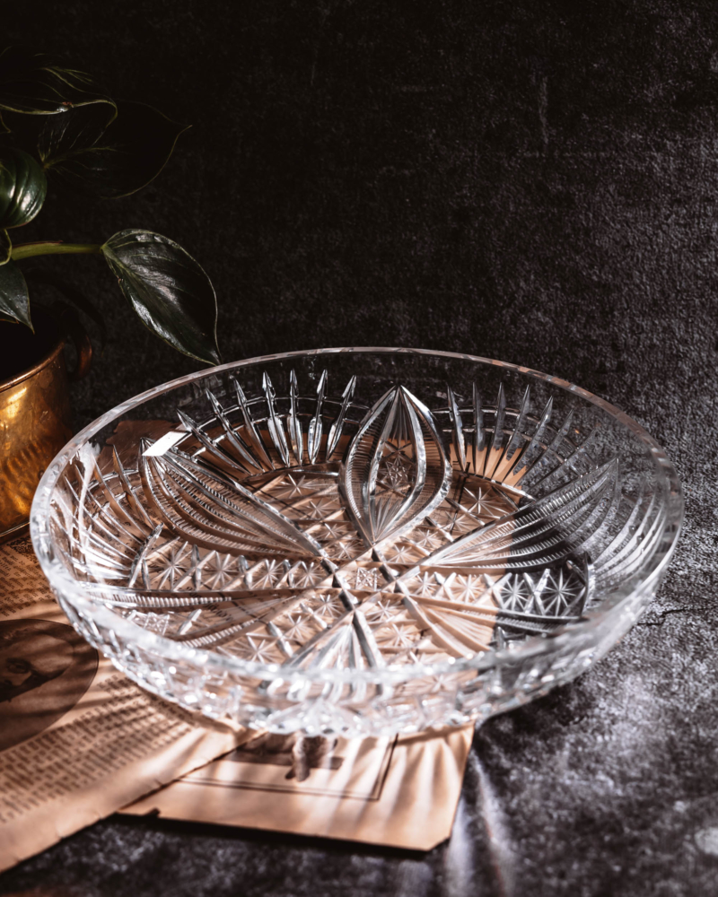 Kryształowa patera Bohemia lata 70te