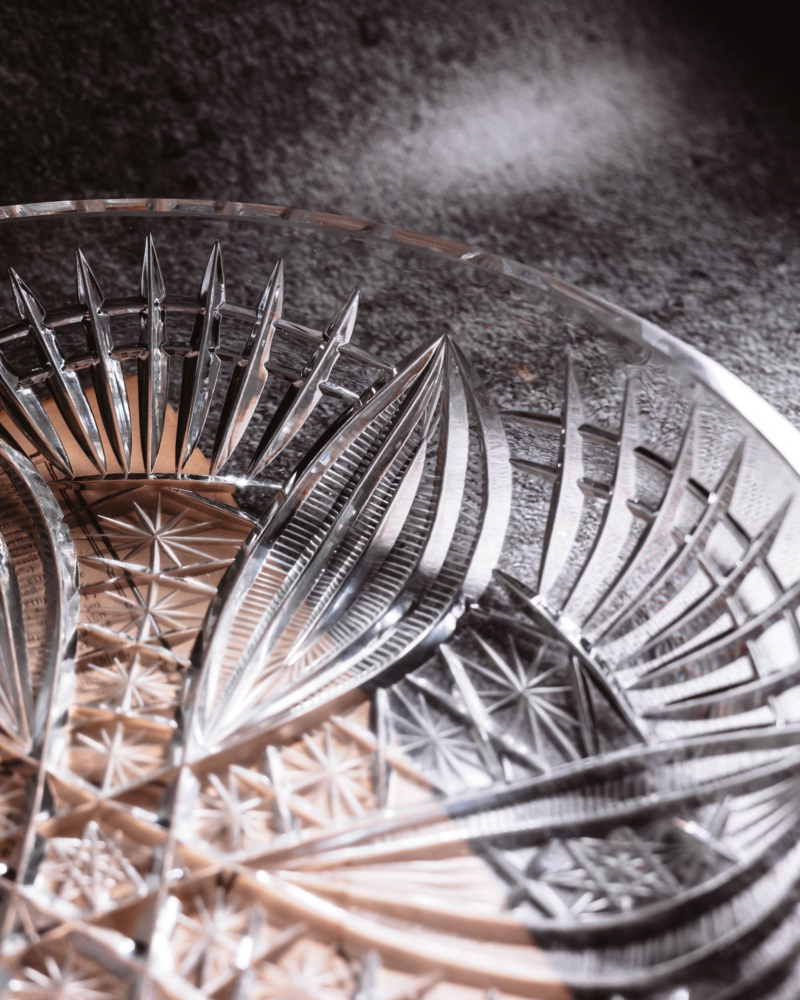 Kryształowa patera Bohemia lata 70te