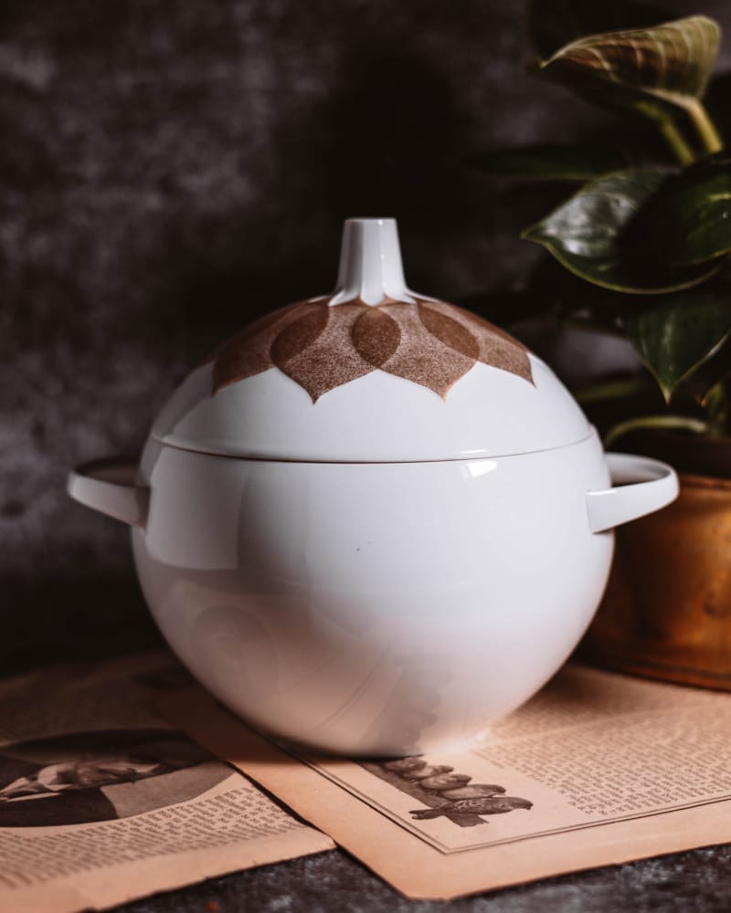 Duża bomboniera Rosenthal Lotus Gold lata 70te
