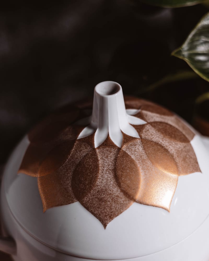 Duża bomboniera Rosenthal Lotus Gold lata 70te