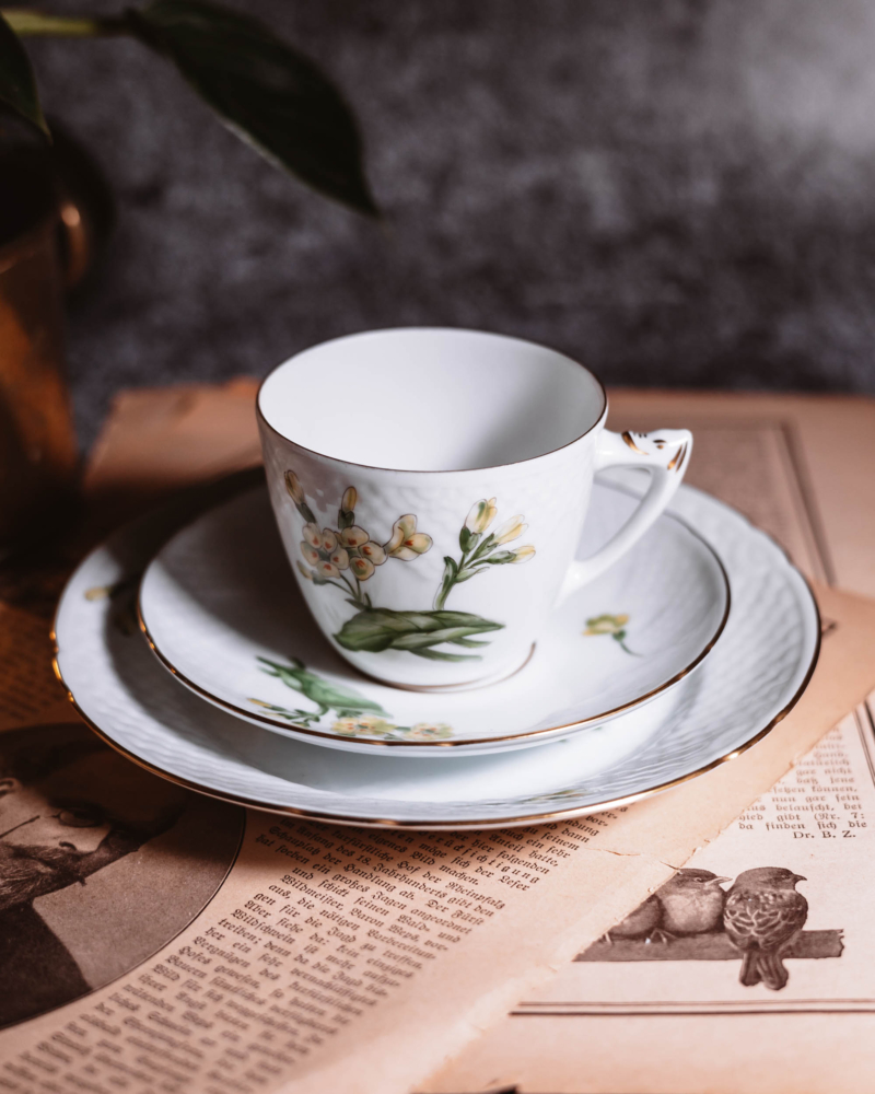 Ręcznie malowane trio Bing & Grondahl lata 50te