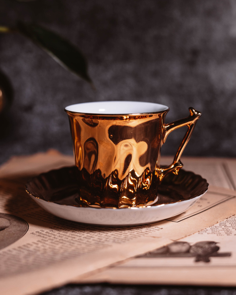 Porcelanowe duo kawowe Rheinpfalz Hartporzellan lata 60te