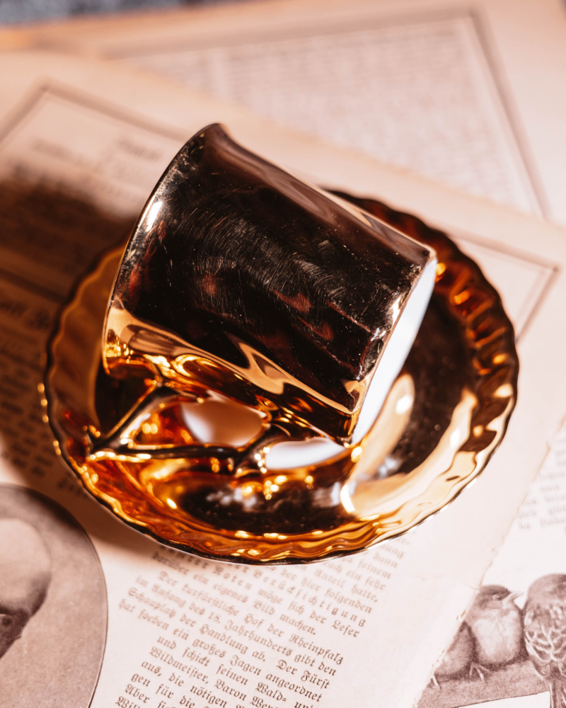 Porcelanowe duo kawowe Rheinpfalz Hartporzellan lata 60te