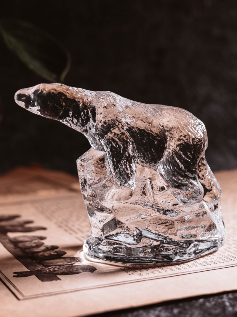 szklana-rzezba-niedzwiedz-pkueberg-lata-80te-20250827-0522 Szklana figurka niedźwiedzia Pukeberg lata 90te