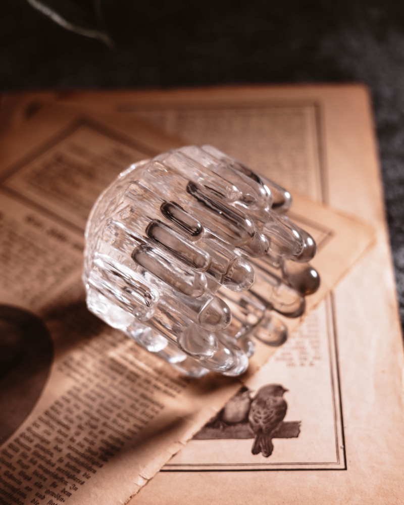 Kryształowy świecznik Kosta Boda Polar lata 80te