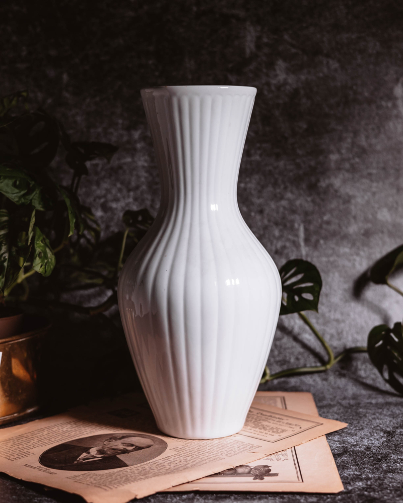 Porcelanowy wazon prążkowany Arzberg Schumann lata 80te