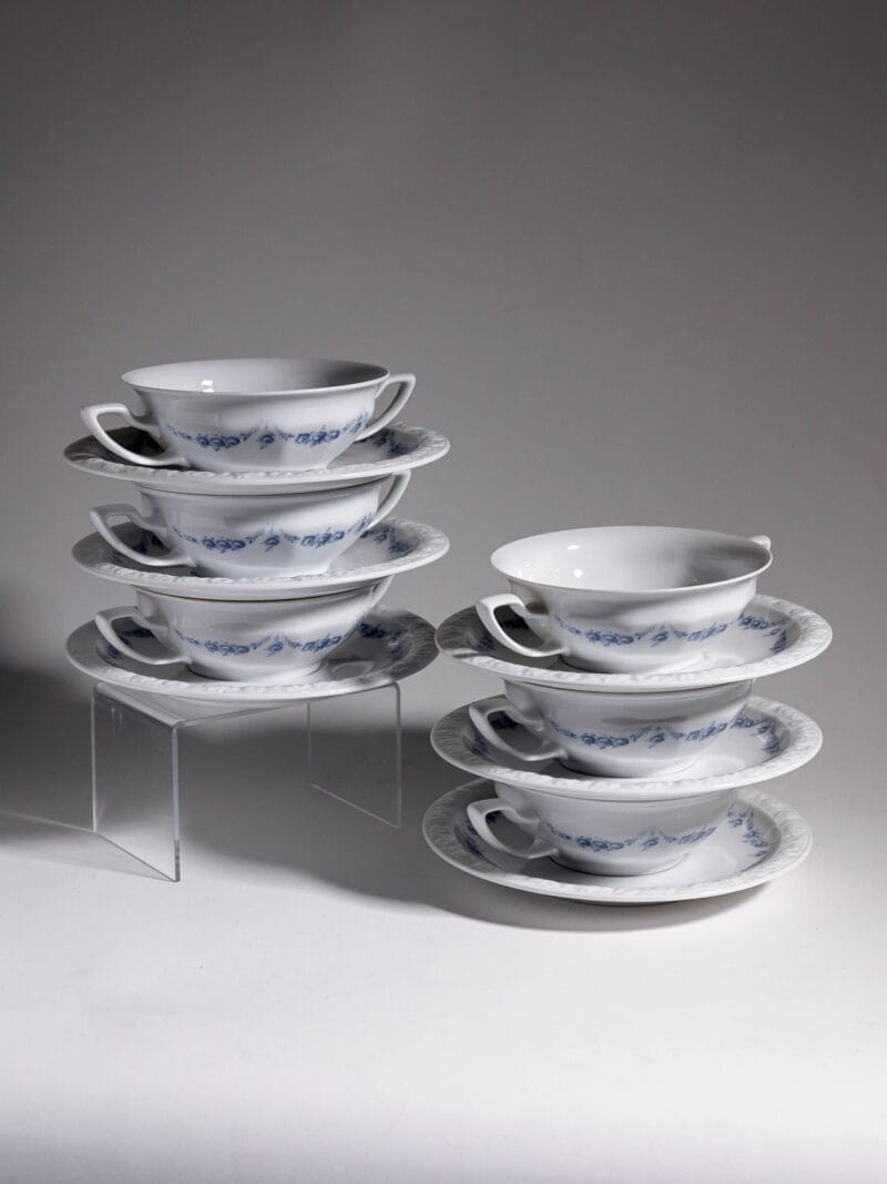 Bulionówki ze spodkami Rosenthal Maria Blau lata 70te