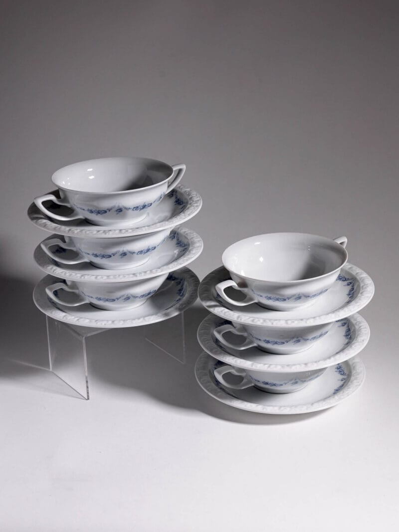 Bulionówki ze spodkami Rosenthal Maria Blau lata 70te