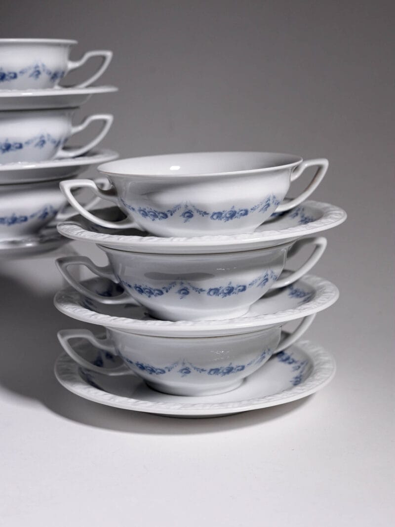 Bulionówki ze spodkami Rosenthal Maria Blau lata 70te