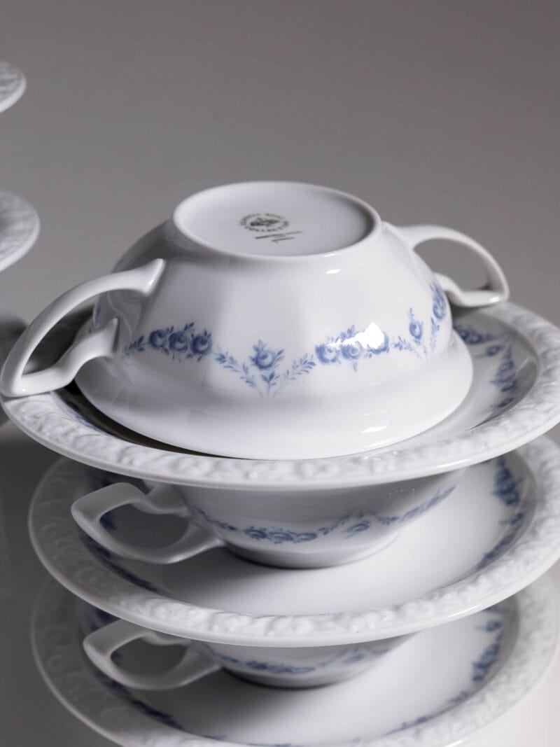 Bulionówki ze spodkami Rosenthal Maria Blau lata 70te