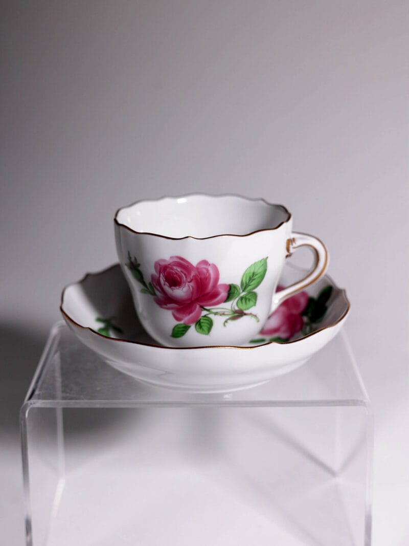 duo-espresso-meissen-roza-20260608-0291 Duo do espresso Meissen Róża lata 30te