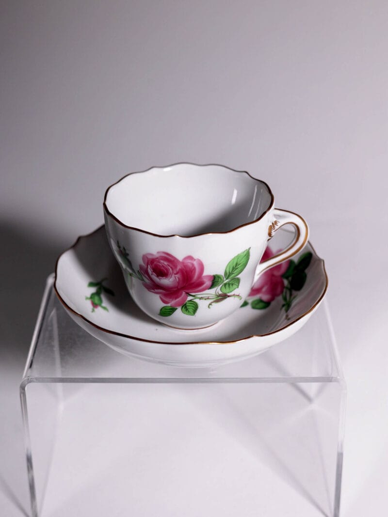 duo-espresso-meissen-roza-20260608-0292 Duo do espresso Meissen Róża lata 30te