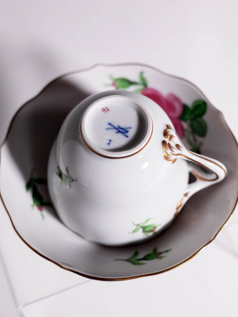 duo-espresso-meissen-roza-20260608-0296 Duo do espresso Meissen Róża lata 30te