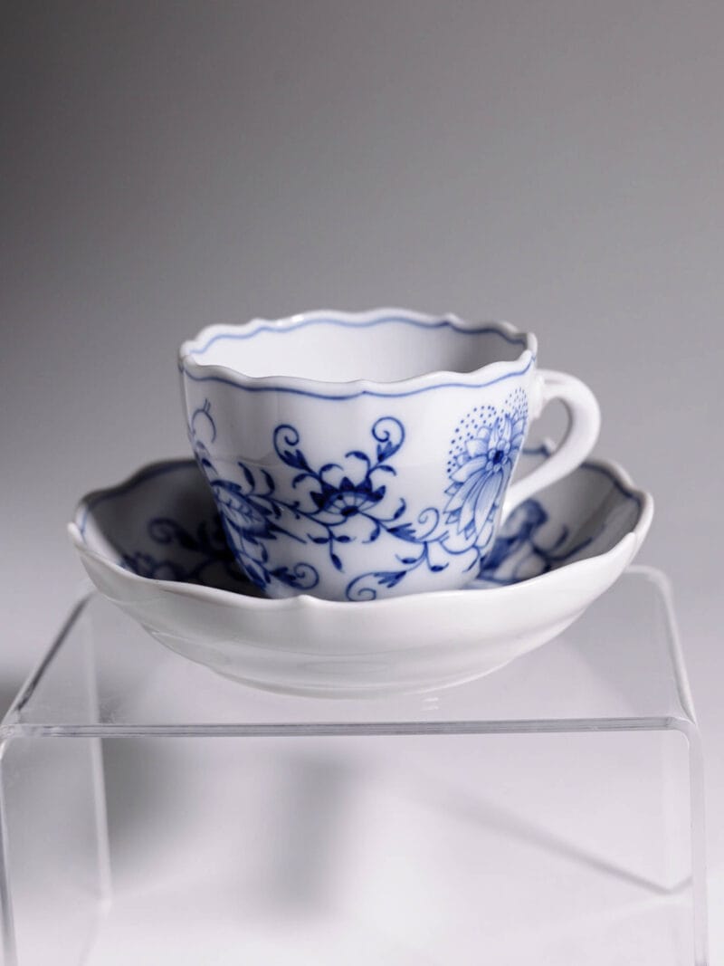 duo-espresso-meissen-zwiebelmuster-20260608-0347 Duo do espresso Meissen Miśnia z wzorem cebulowym lata 30te