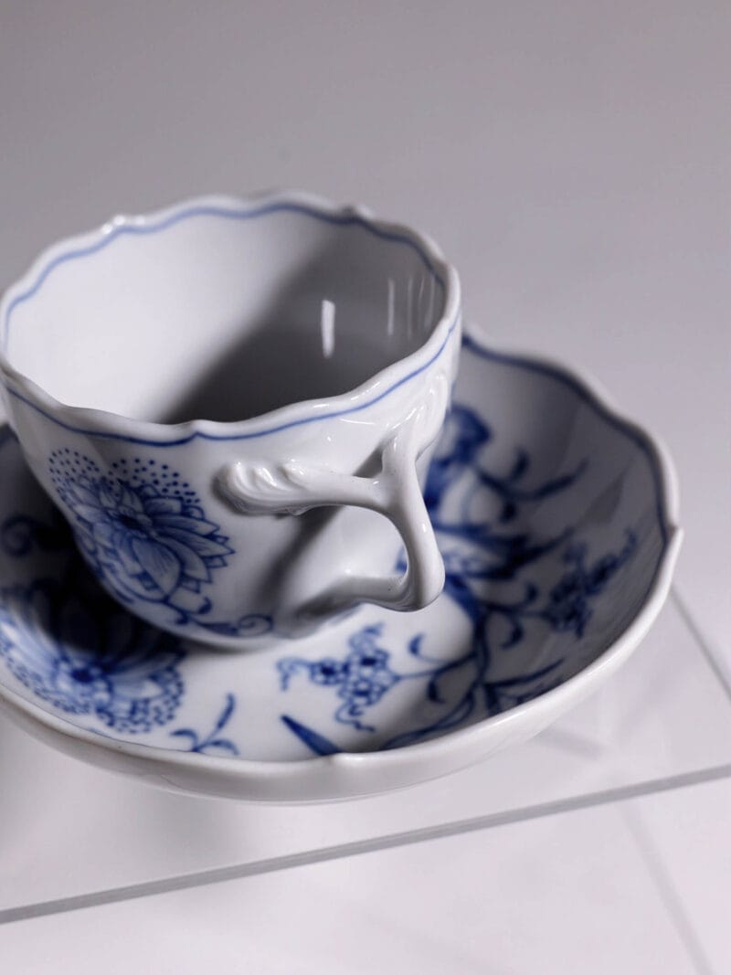 duo-espresso-meissen-zwiebelmuster-20260608-0349 Duo do espresso Meissen Miśnia z wzorem cebulowym lata 30te
