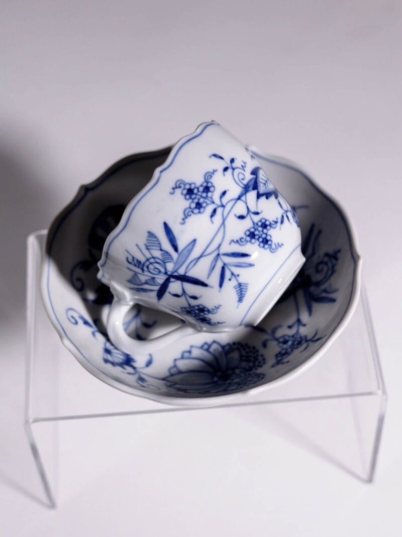 duo-espresso-meissen-zwiebelmuster-20260608-0353 Duo do espresso Meissen Miśnia z wzorem cebulowym lata 30te