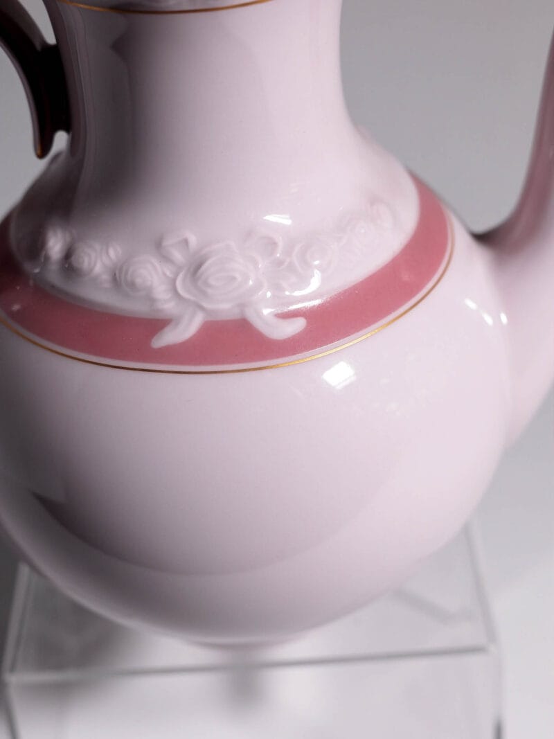 porcelanowy-imbryk-hutschenreuther-pink-rose-20260608-0510 Imbryk Hutschenreuther Róża z różowej porcelany lata 70te