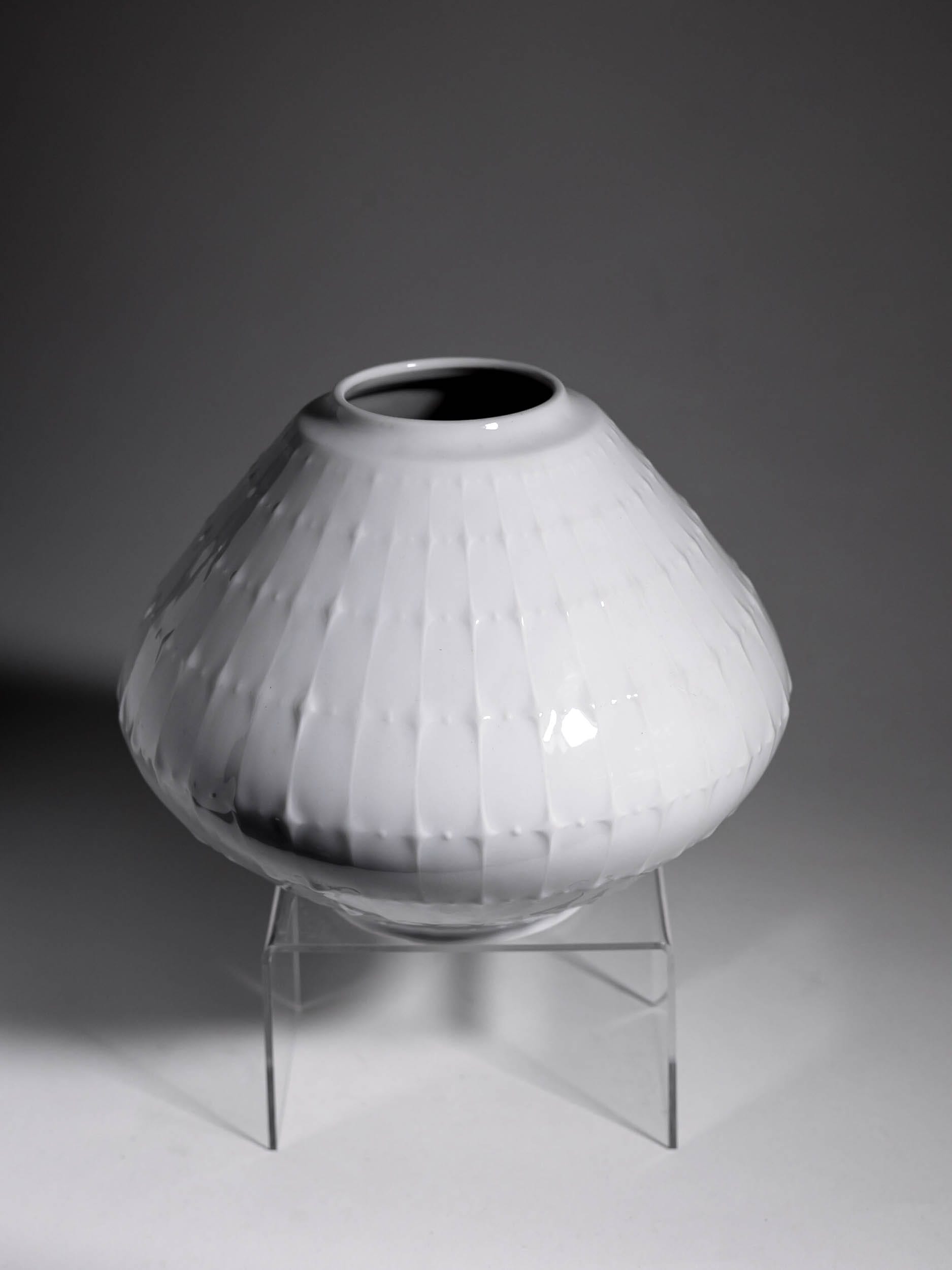 Porcelanowy wazon Edelstein Bavaria Ufo lata 60te