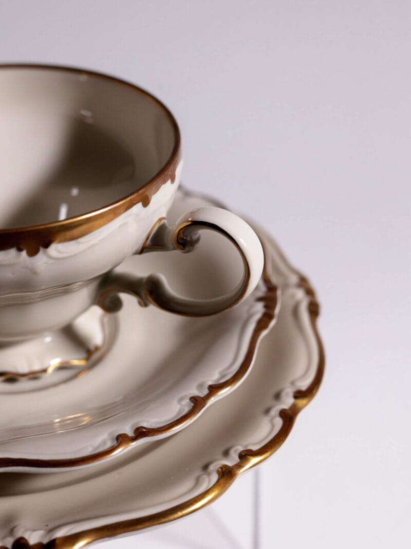 trio-kawowe-rosenthal-pompadour-ecru-20260608-0015 Trio kawowe Rosenthal Pompadour Ecru Gold lata 40te