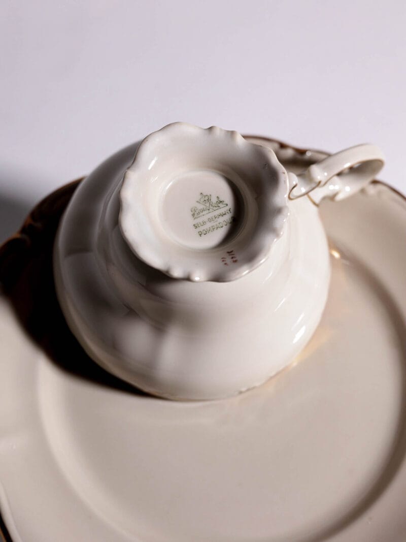 trio-kawowe-rosenthal-pompadour-ecru-20260608-0019 Trio kawowe Rosenthal Pompadour Ecru Gold lata 40te