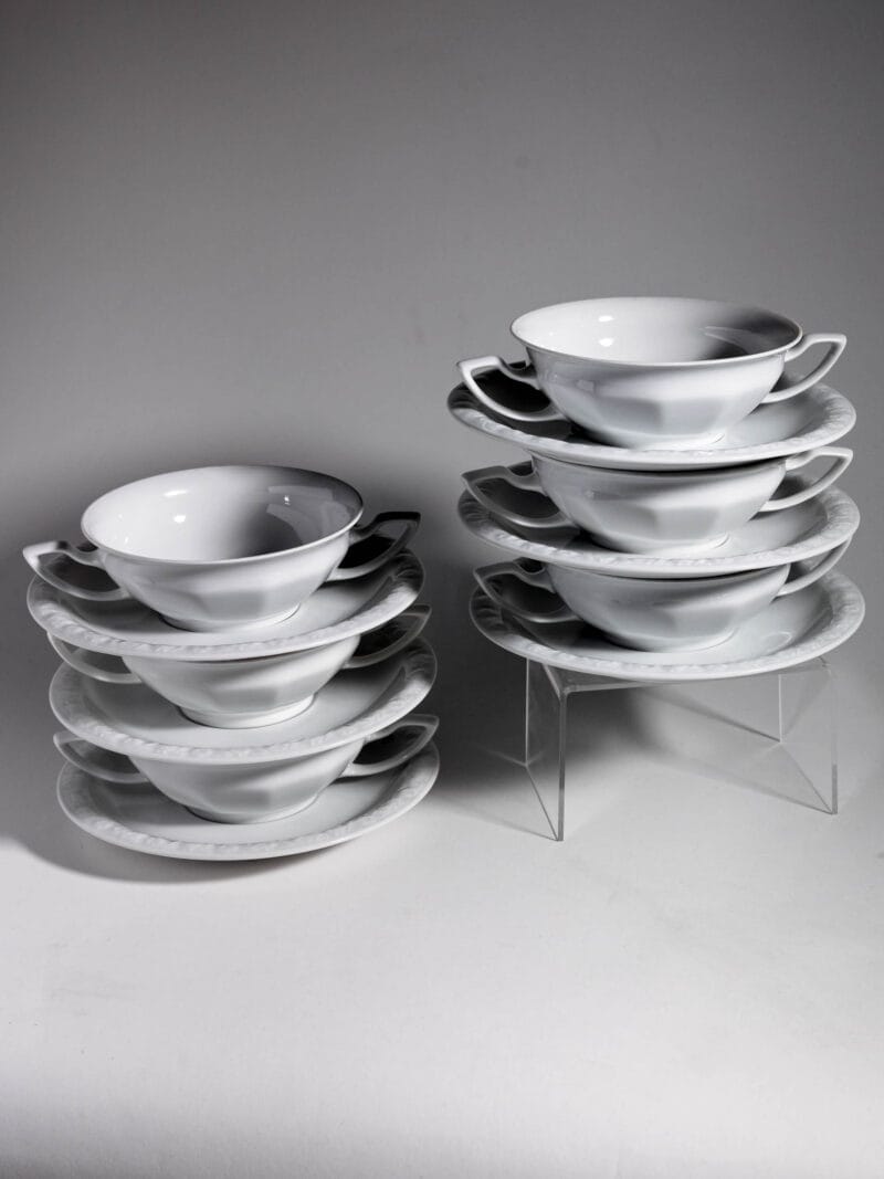 6x Bulionówka ze spodkiem Rosenthal Biała Maria