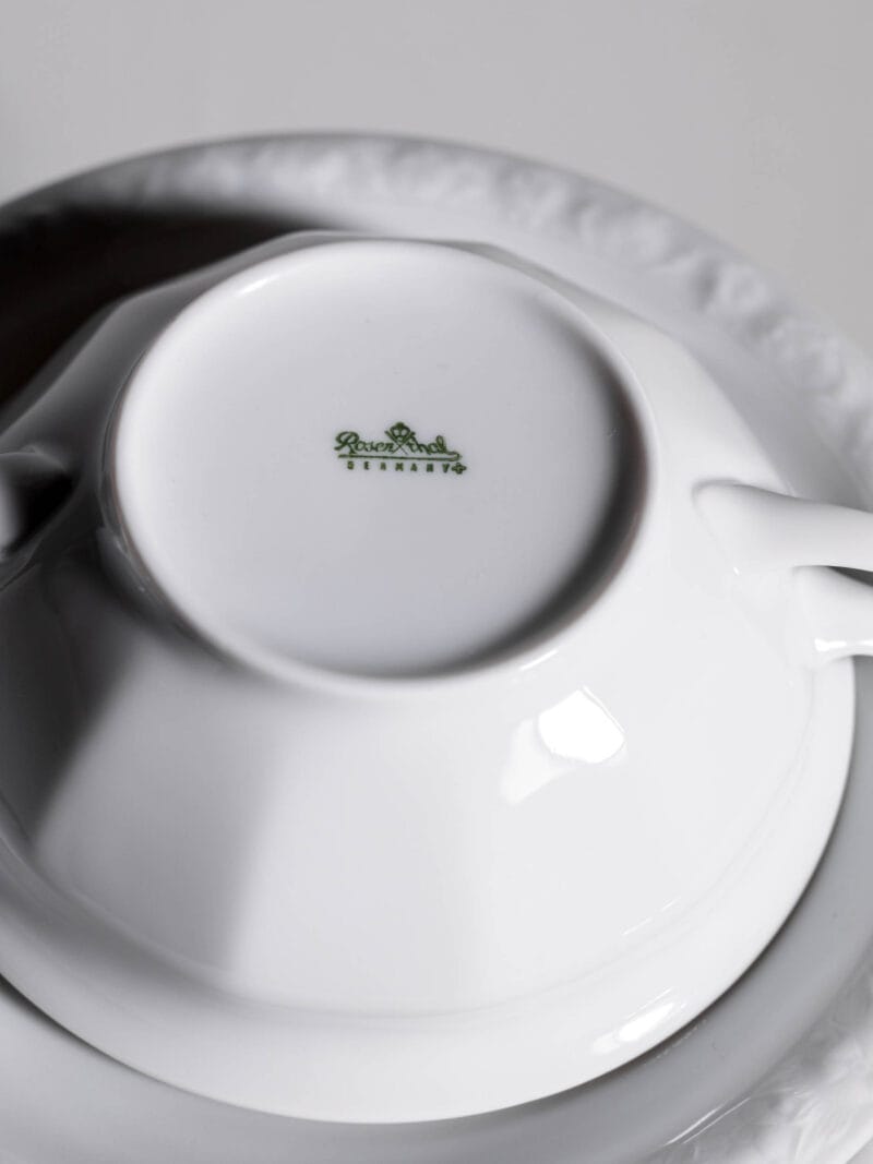 6x Bulionówka ze spodkiem Rosenthal Biała Maria