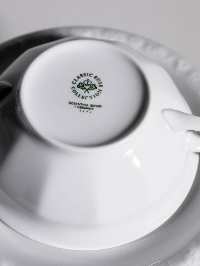 6x Bulionówka ze spodkiem Rosenthal Biała Maria
