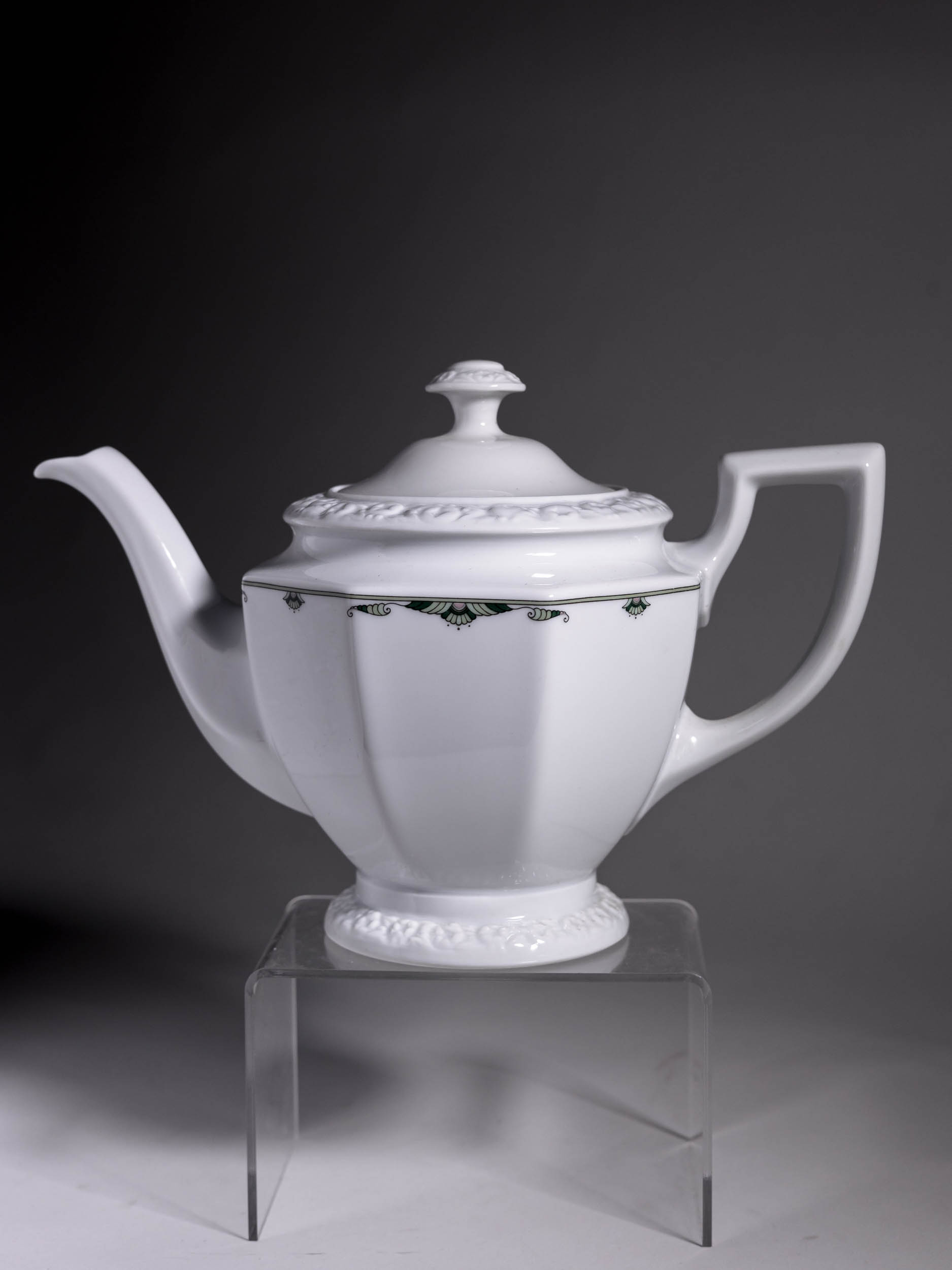 Imbryk herbaciany Rosenthal Maria zielona girlanda lata 70te