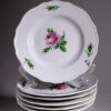 talerze-deserowe-meossen-roza-20261005-8483 6x Talerze deserowe Meissen z wzorem w różę 1934 rok