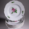 talerze-deserowe-meossen-roza-20261005-8484 6x Talerze deserowe Meissen z wzorem w różę 1934 rok