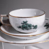 trio-herbaciane-rosenthal-sanssouci-zielona-roza-20261005-8308 Trio śniadaniowe Rosenthal Sanssouci zielony kwiat lata 70te